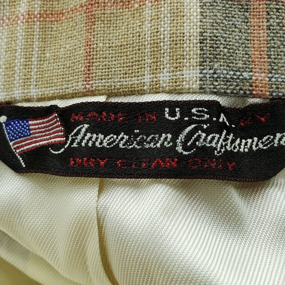 CLIPPER CRAFT Vintage 1970s Blazer 2 Button Sport Jacket Checkered Size Medium - Picture 9 of 9